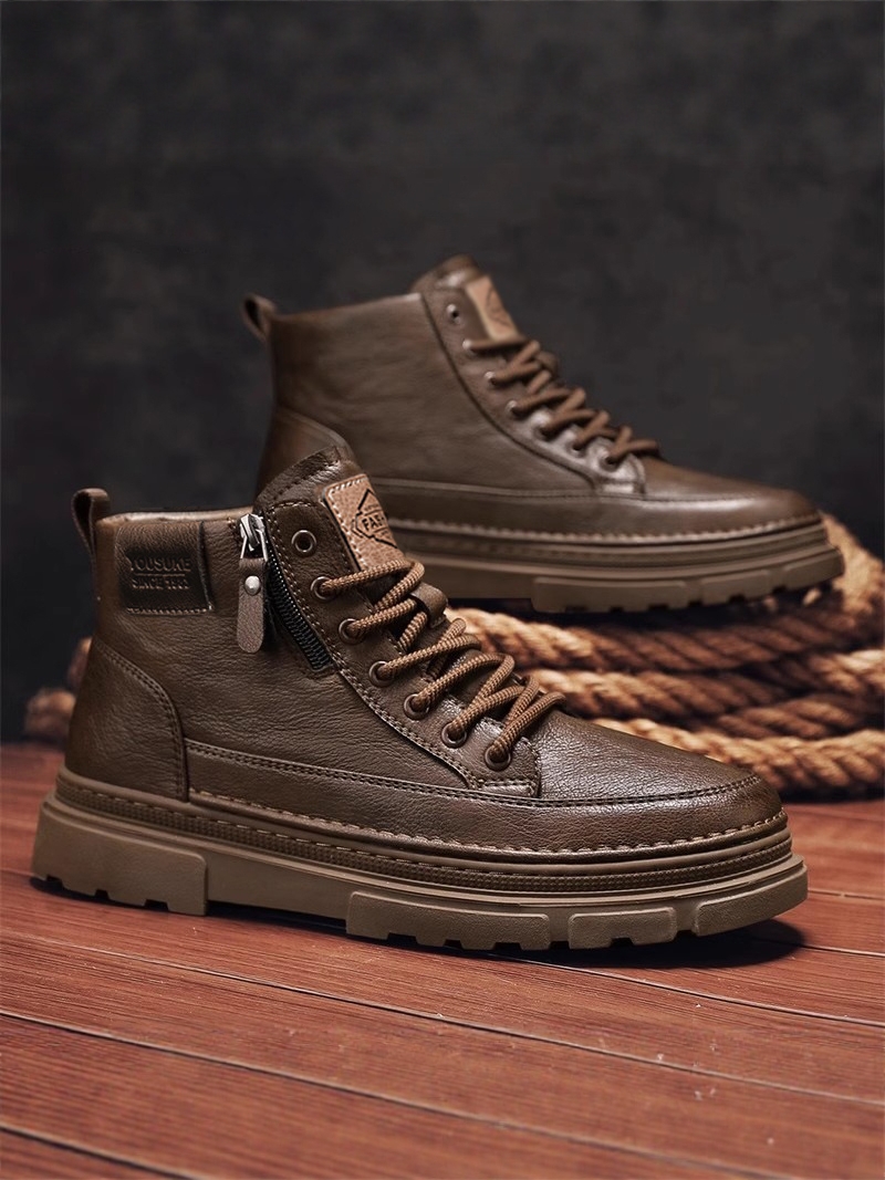 Leather Work Youtube - Męskie lekkie buty casual w stylu