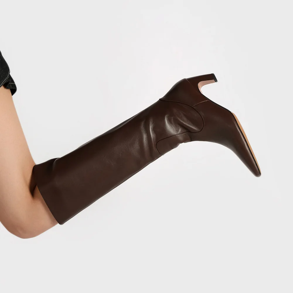 Leather Work Youtube - Jesienno-zimowe nowe botki na wysokim obcasie
