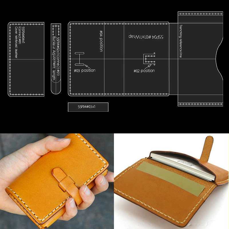 Leatherwork Patterns - YOMDID 4 szt. Formy akrylowe portfel