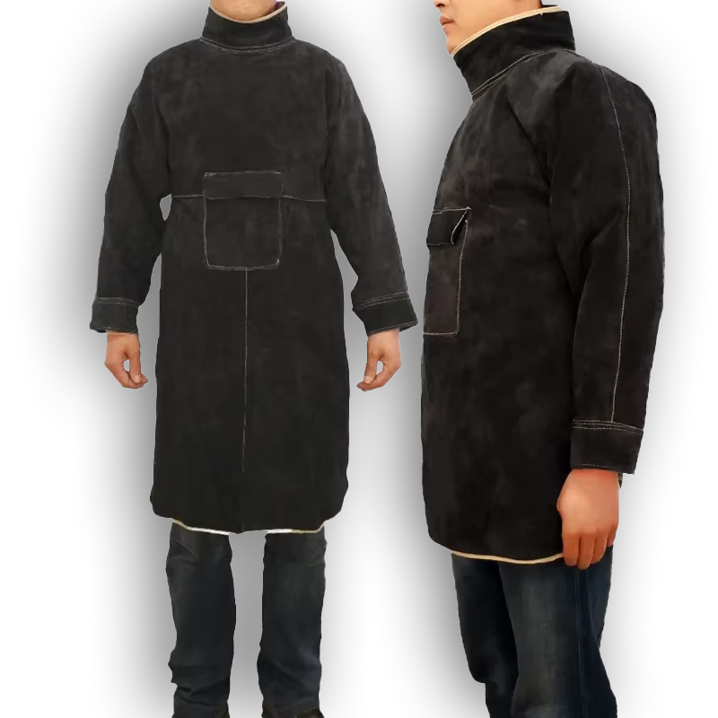 Leather Work Overalls - Odporna na ciepło i płomienie, wytrzymała,