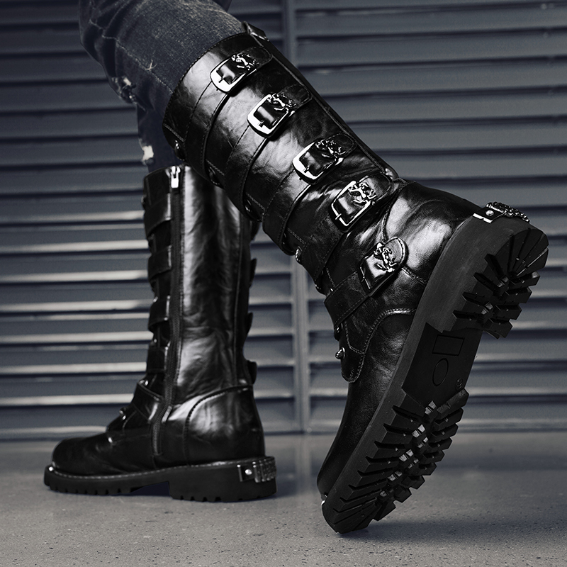 Leather Work Youtube - Modne Nowe Stylowe Buty Motocyklowe Męskie
