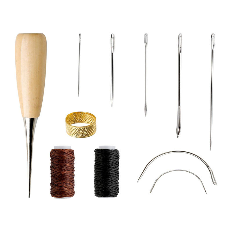 Leatherwork Tool Kit - Zestaw do szycia skóry 10/11 elementów,