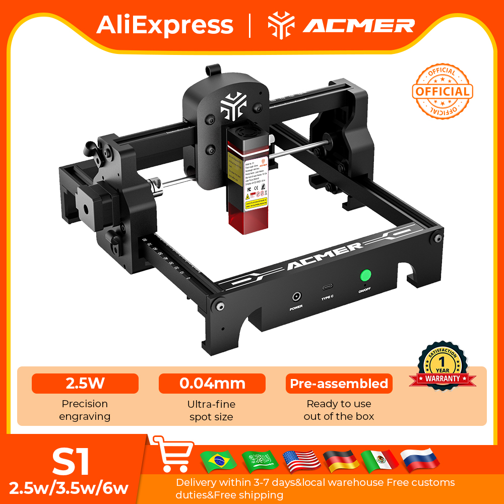 Leatherwork Projects - ACMER S1 Mini Laserowa Maszyna do