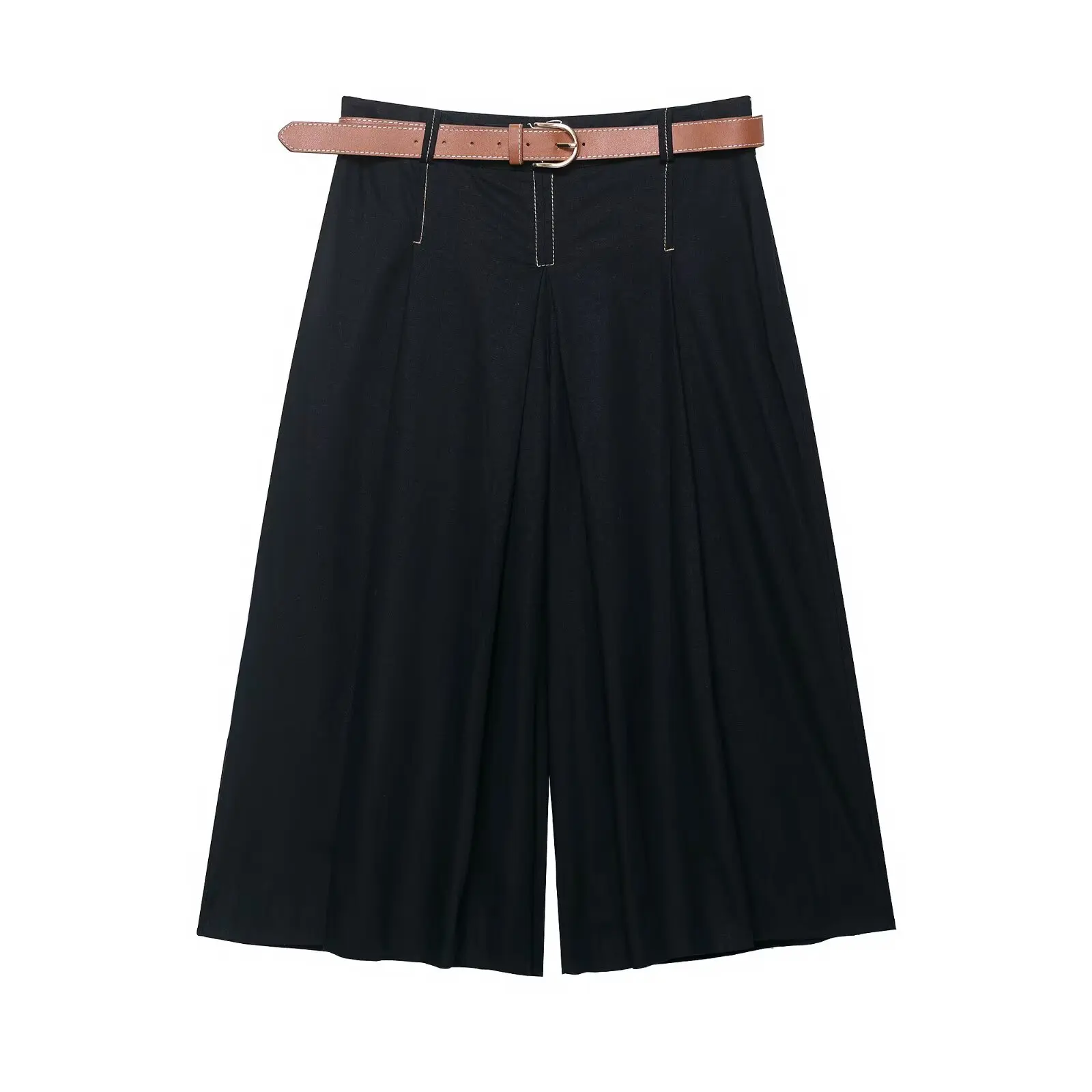 Leather Work Overalls - Szorty Bermudy damskie eleganckie codzienne z