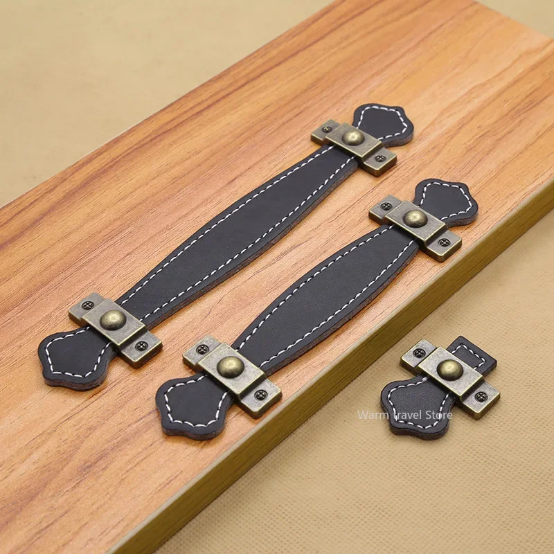 Leatherwork Hardware - 1 szt. Skórzany uchwyt do torby