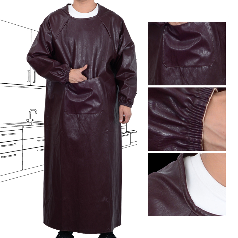 Leather Work Overalls - Miękkie skórzane kombinezony wodoodporne olejoodporne fartuchy