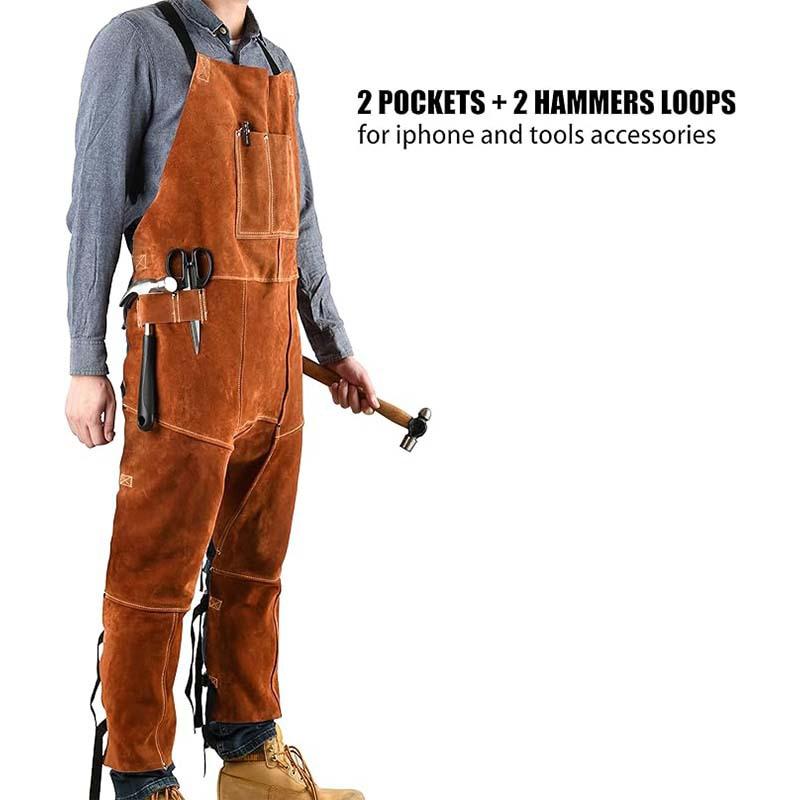 Męskie spodnie robocze typu ko – Leather Work Overalls recenzja i cena