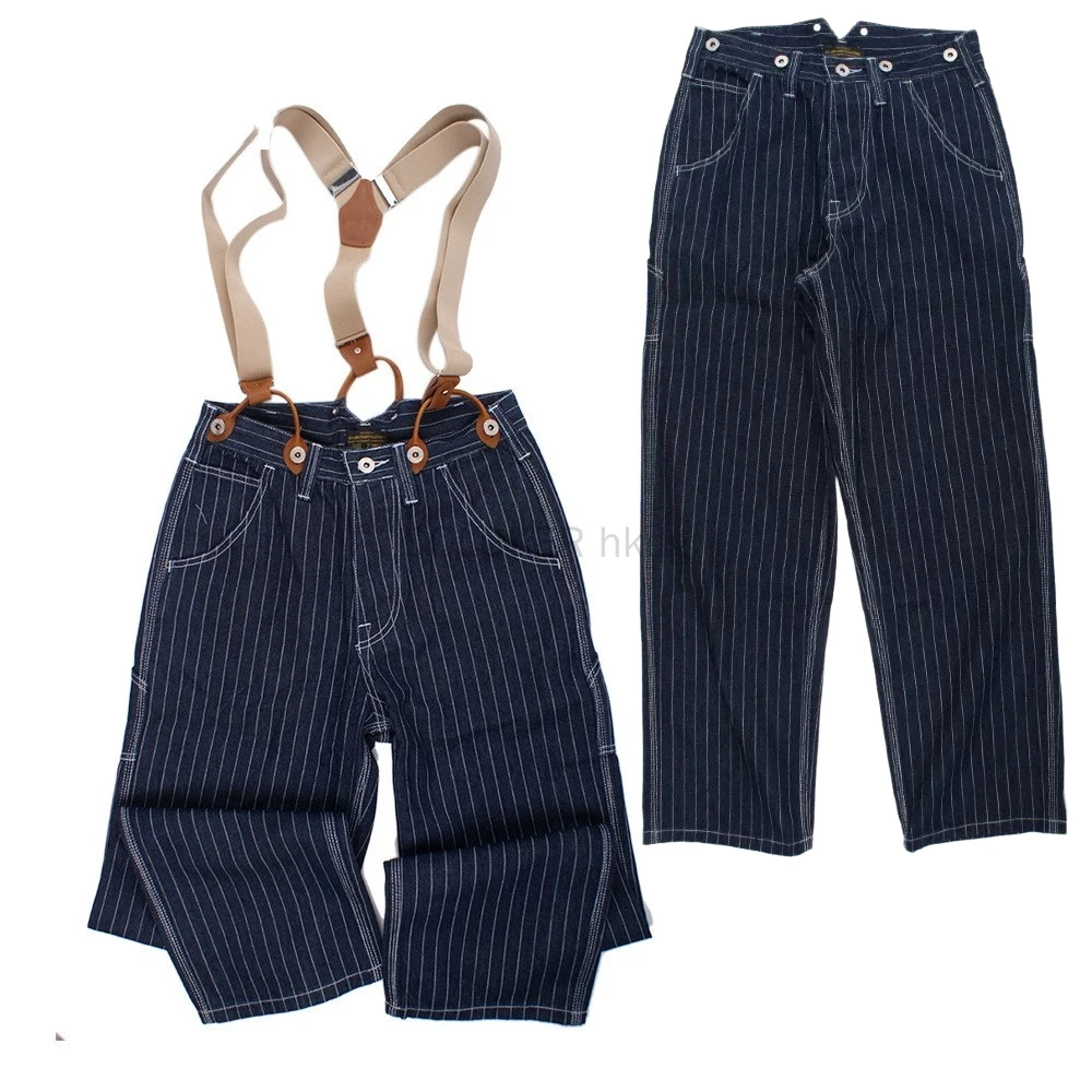 Męskie dżinsowe ogrodniczki w  – Leather Work Overalls recenzja i cena